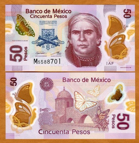 Messico pesos 10 6 2019 - 50, pesos,